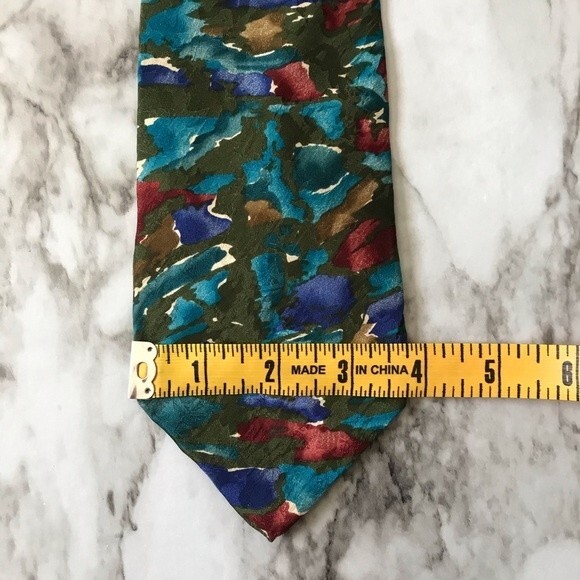 x'Italia Water Color Men's Tie- Colorful- Silk - Picture 3 of 3